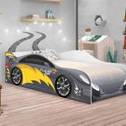 Cama Carro Fast Menino Chumbo Solteiro