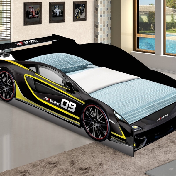 Cama Carro Force 09 Infantil Preto