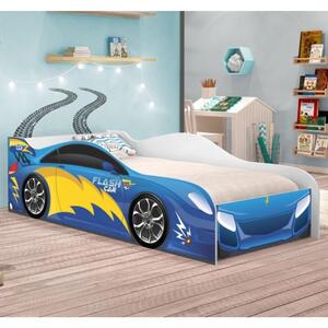 Foto de Cama Carro Infantil Raios Azul Com Colchão