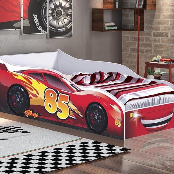 Cama Carro Infantil Red Com Colchão - Gabrielli Móveis