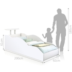 Cama Carro Prime Solteiro Branco