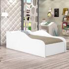 Cama Carro Solteiro Branco Com Colchão