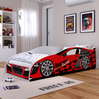 Cama Carro Solteiro Infantil Speedy MDF Proteção Lateral Deco
