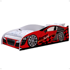 Cama Carro Solteiro Infantil Speedy MDF Proteção Lateral Deco