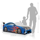 Cama Carro Turbo Infantil Azul Com Colchão