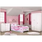 Cama Carruagem Infantil Princess M08 Branco/rosa Acetinado