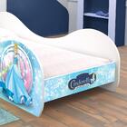 Cama Carruagem Solteiro Cinderela Com Colchão D20 - Azul - Rp