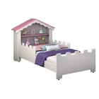 Cama Casa Magia Branco/rosa - Vitamov