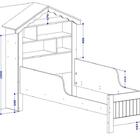 Cama Casa Princesa Branco/rosa - Vitamov