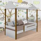 Cama Casa Solteiro Sara Branca Com Led