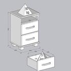 Cama Casal 02 Mesas De Cabeceira Madeira Maciça Milani Store