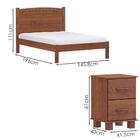 Cama Casal 02 Mesas De Cabeceira Madeira Maciça Milani Store