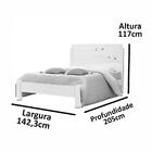 Cama Casal 1,40 Luiza Com Espelho - Freijó Com Off White - Vi