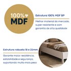 Cama Casal 100% Mdf Bp 120x144,5cm Roma Branco