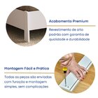 Cama Casal 100% Mdf Bp 120x144,5cm Roma Branco