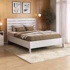 Cama Casal 100% Mdf Bp 120x144,5cm Roma Branco