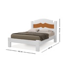 Cama Casal 100% Mdf Gabriella Brano/nature Com Pé Central