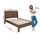 Cama Casal 100% Mdf Plus 125cm X 150cm Jaspe Castanho