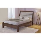 Cama Casal 100% Mdf Plus 125cm X 150cm Jaspe Castanho / Off W