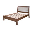 Cama Casal 100% Mdf Plus 125cm X 150cm Jaspe Castanho / Off W