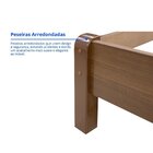 Cama Casal 100% Mdf Plus 125cm X 150cm Jaspe Castanho / Off W