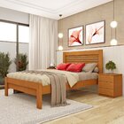 Cama Casal 100% Mdf Safira Cinamomo