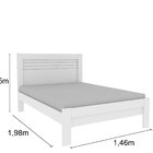 Cama Casal 100% Mdf Safira Neve