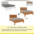 Cama Casal 100% Mdf Safira Neve