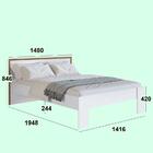 Cama Casal 140 Los Angeles Branco