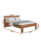 Cama Casal 140 Los Angeles Nogal