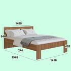 Cama Casal 140 Los Angeles Nogal