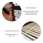 Cama Casal 140cm 100% Madeira Maciça Linha Ouro Café