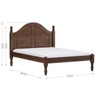 Cama Casal 140cm 100% Madeira Maciça Linha Ouro Café