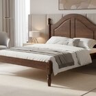 Cama Casal 140cm 100% Madeira Maciça Linha Ouro Café