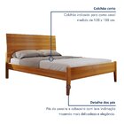 Cama Casal 140cm Amazone   Amêndoa