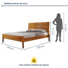 Cama Casal 140cm Amazone   Amêndoa