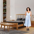 Cama Casal 140cm Belize Josandro Móveis Amêndoa