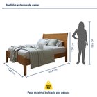 Cama Casal 140cm Classic   Amêndoa/mel