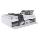 Cama Casal 140cm Com 2 Mesas De Cabeceira E Guarda Roupa Tóki