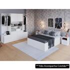 Cama Casal 140cm Com 2 Mesas De Cabeceira E Guarda Roupa Tóki