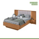 Cama Casal 140cm Com Usb, Usb-c 2 Mesa De Cabeceiras Solaris