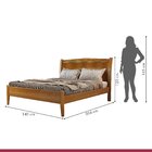Cama Casal 140cm Harmonia   Nogueira