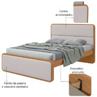 Cama Casal 140cm Mdf Loop Lopas