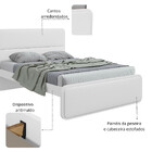 Cama Casal 140cm Mdf Loop Lopas