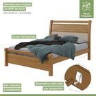 Cama Casal 140cm Speciale Móveis Lopas Rovere Naturale/off Wh