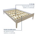 Cama Casal 148,5cm Turca Slim Em Madeira Maciça Branco