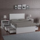 Cama Casal 4 Gavetas  Branco