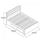 Cama Casal 4 Gavetas  Marfim Areia