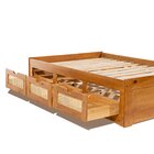 Cama Casal 6 Gaveta Dreams Madeira Maciça Castanho R