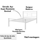 Cama Casal Aço Padrão Reforçada Ferro Estilo Industrial Forte